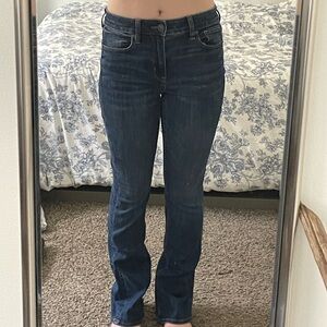 American Eagle Outfitters Women's Dark Indigo Straight Leg Jeans